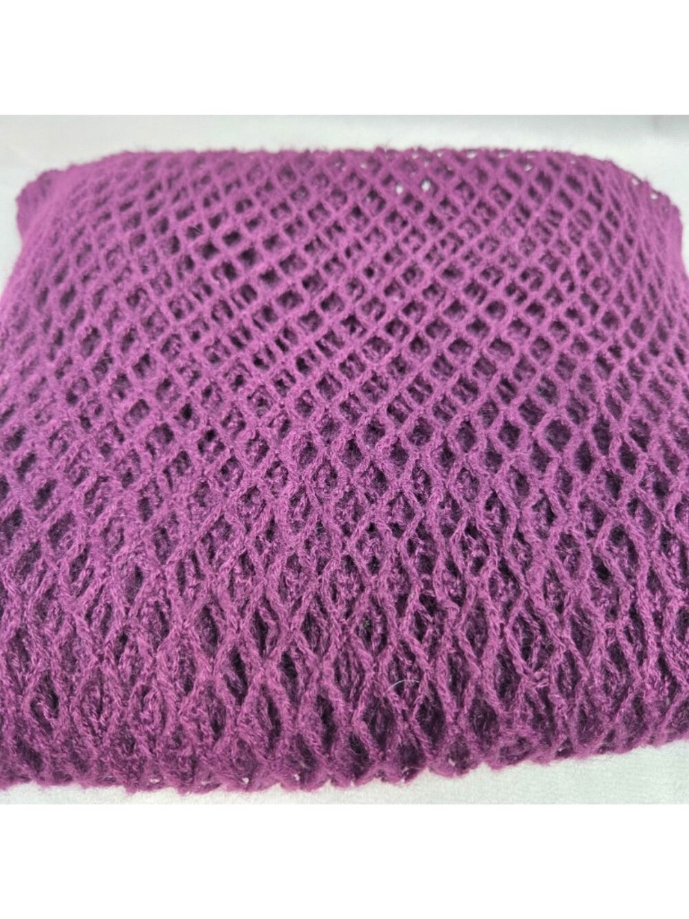 Soft Purple Knit Infinity Scarf Lightweight Crochet-Style Loop Mix & Match 3/$15 - Picture 4 of 7
